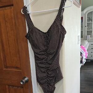 Le Cove Chocolate Polka Dot Swimsuit